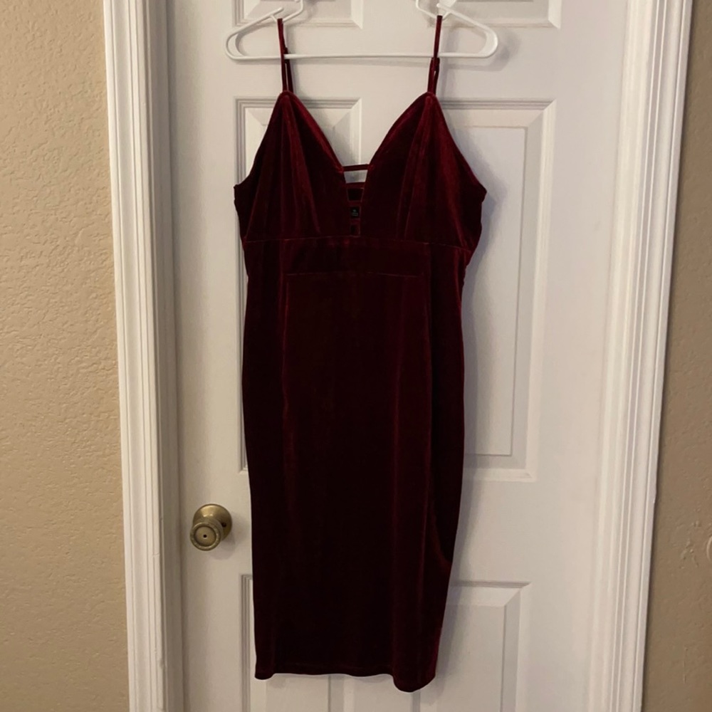 Haute Monde, Velvet cocktail midi dress, XL